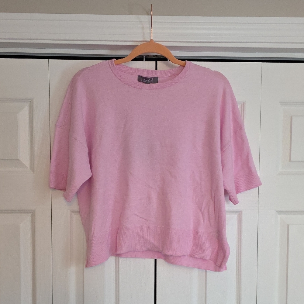 Marled Soft Pink Knit Top